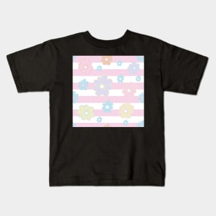 Floral stripes Kids T-Shirt